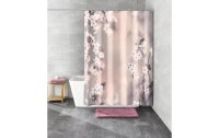 Kleine Wolke Duschvorhang Blossom 240 x 180 cm, Grau/Hellrosa