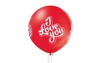 Belbal Luftballon I Love You Rot, Ø 30 cm, 50 Stück