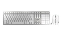 Cherry Tastatur-Maus-Set DW 9100 Slim Weiss / Silber
