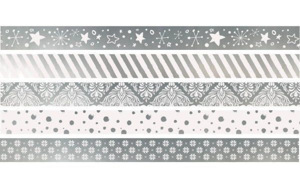 Heyda Washi Tape Weihnachten Silber