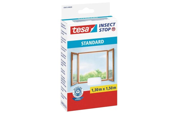 tesa Fliegengitter Insect Stop Standard, 1.3 x 1.5 m, weiss