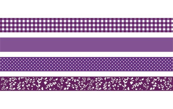 Heyda Washi Tape Colour Code Purple Violett