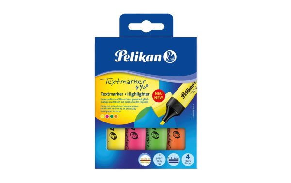 Pelikan Textmarker 490 Mehrfarbig, 4 Stück