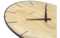 NeXtime Wanduhr Edge Wood Dome Ø 35 cm Hellbraun