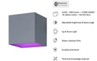 hombli Gartenleuchte Smart Wall Light 2 x 3W, RGB+CCT, Grau