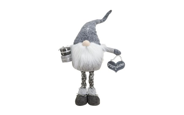 G. Wurm Weihnachtsfigur Wichtel Weiss, Grau