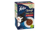 Felix Nassfutter Soup Tender Strips Fleisch 6 x 48g