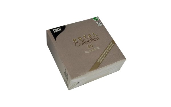 Papstar Papierservietten Royal Collection 50 Stück, Grau