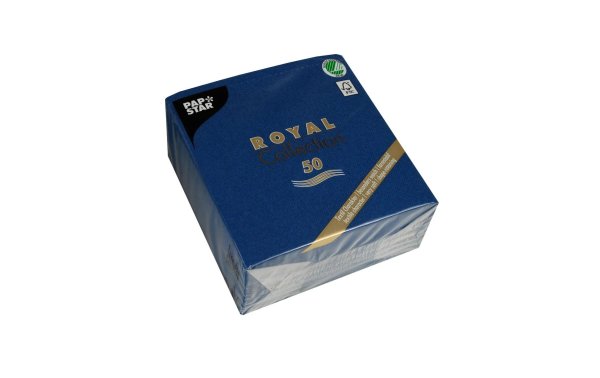 Papstar Papierservietten Royal Collection 50 Stück, Dunkelblau