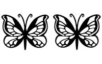 Trenddeko Fensterfolie Zwei Schmetterlinge 57 x 21 cm, frosted Weiss