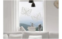 Trenddeko Fensterfolie Zwei Schmetterlinge 57 x 21 cm, frosted Weiss