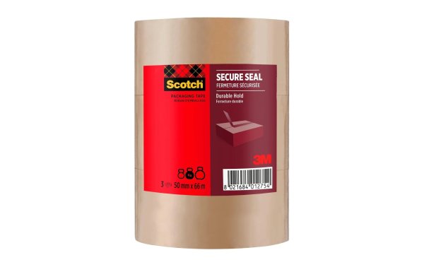 Scotch Klebeband Heavy 50 mm x 66 m Braun 3 Rollen