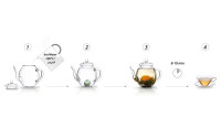 Creano Tee-Set Erblühtee 0.5 l, Transparent