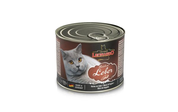 Leonardo Cat Food Nassfutter Reich an Leber, 200 g