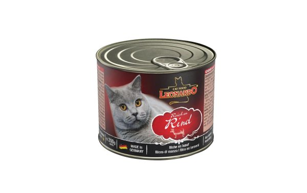 Leonardo Cat Food Nassfutter Reich an Rind, 200 g