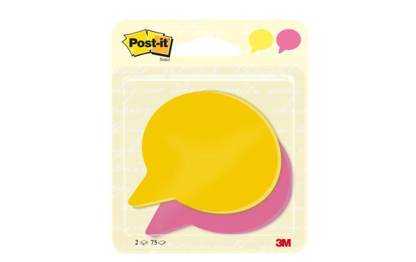 Post-it Notizzettel Sprechblase 7.1 x 7.3 cm, Gelb/Pink