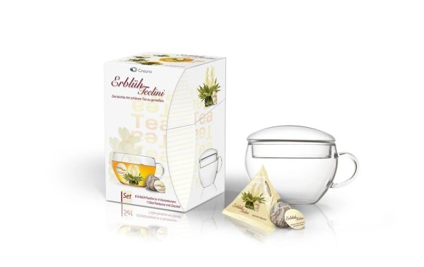 Creano Tee-Set Erblühteelini 200 ml, 1 Stück, Transparent