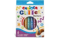 Carioca Glitzerstift Glitter 6 Stück, Mehrfarbig