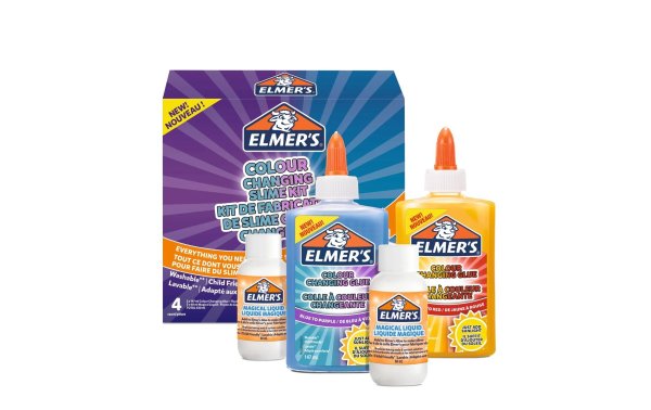 Elmers Bastelkleber Slime Kit Color Changing Kit 4-teilig