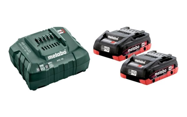 Metabo Akku und Ladegerät Basis-Set 2 x LiHD 4.0 Ah