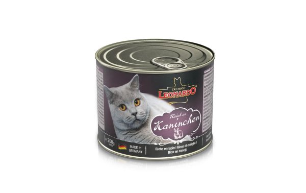 Leonardo Cat Food Nassfutter Kaninchen, 200 g