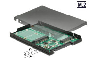 Delock Konverter 2.5″ M.2 / mSATA zu SATA Adapter