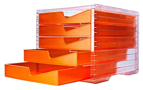 Styro Schubladenbox Swingbox NEONline Orange