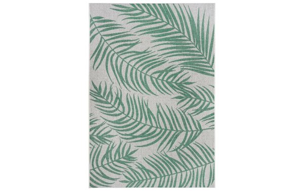 Northrugs Teppich Jaffa Palmera, 70 x 140 cm, Crème/Grün