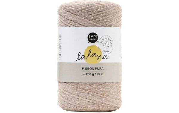 lalana Wolle Ribbon Pura 200 g, Beige