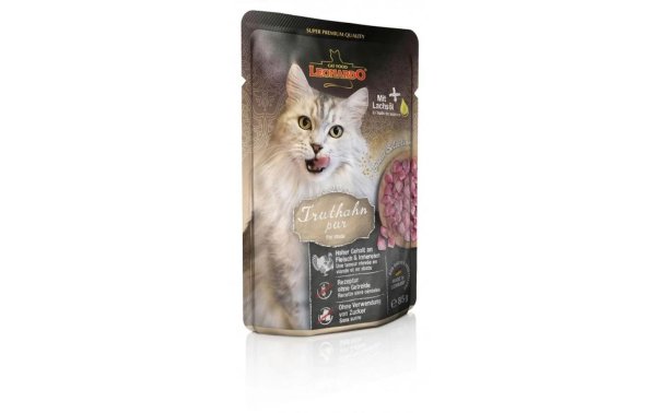 Leonardo Cat Food Nassfutter Truthahn Pur, 85 g