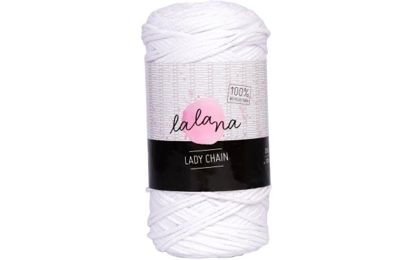 lalana Wolle Lady chain 200 g, Weiss