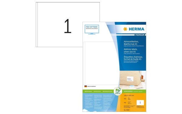 HERMA Universal-Etiketten 8690 148.5 x 205 mm, 400 Etiketten