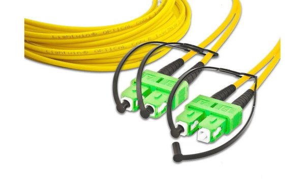 Lightwin LWL-Patchkabel SC/APC-SC/APC, Singlemode, Duplex, 10m