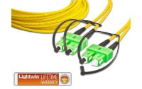 Lightwin LWL-Patchkabel SC/APC-SC/APC, Singlemode, Duplex, 10m