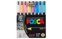 Uni Permanent-Marker POSCA Softcolors 0.7 mm, 8 Stück