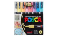 Uni Permanent-Marker POSCA Softcolors 0.9 - 1.3 mm, 8 Stück