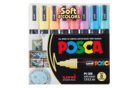 Uni Permanent-Marker POSCA Softcolors 1.8 - 2.5 mm, 8 Stück