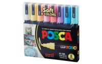Uni Permanent-Marker POSCA Softcolors 1.8 - 2.5 mm, 8...