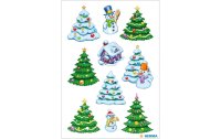 Herma Stickers Weihnachtssticker Winterwald 3 Blatt...