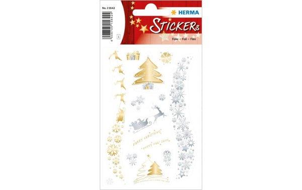 Herma Stickers Weihnachtssticker Weihnachtszauber 1 Blatt à 14 Sticker