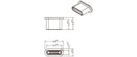 Delock Blindstecker/Staubschutz USB-C 10 Stück Schwarz