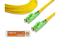 Lightwin LWL-Patchkabel E2000/APC-E2000/APC, Singlemode, Duplex, 15m