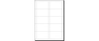 Sigel Visitenkarten-Etiketten 8.5 x 5.5 cm, 60 Blatt, 200 g, Weiss