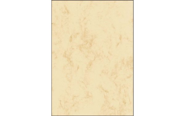 Sigel Motivpapier Marmor-Papier A5, 90 g, 100 Blatt, Beige