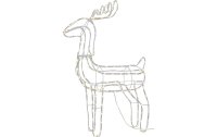 Star Trading LED-Figur Silhouette Tuby Deer, 78 cm,...