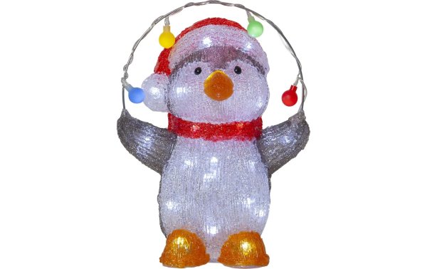 Star Trading LED-Figur Crystalo Pinguin, 30 cm, Mehrfarbig