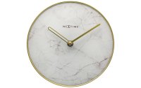 NeXtime Tischuhr Marble Ø 20 cm Weiss