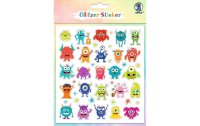 URSUS Motivsticker Glitter Fun Monster 4 Blatt, 150 Sticker