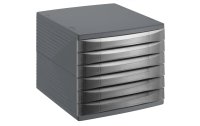 Rotho Schubladenbox Quadra 6 Grau