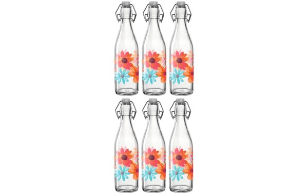 Montana Einmachflasche Today Blumen, 500 ml, 6 Stück